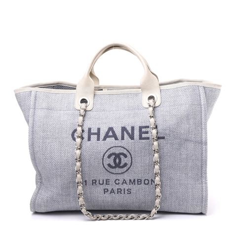 chanel deauville tote medium size|chanel canvas tote 2021.